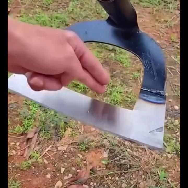 Hollow Hoe For Weeding, Thickened Saw Blade Steel Hoe, Manganese Steel Integrated Long Handle Large, Agricultural Orchard Weeding Artifact