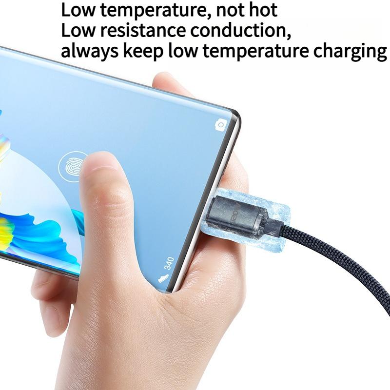 1PC 120W Fast Charging Braided Dual Typec Data Cable PD Flash Charging C to C Charger Cable
