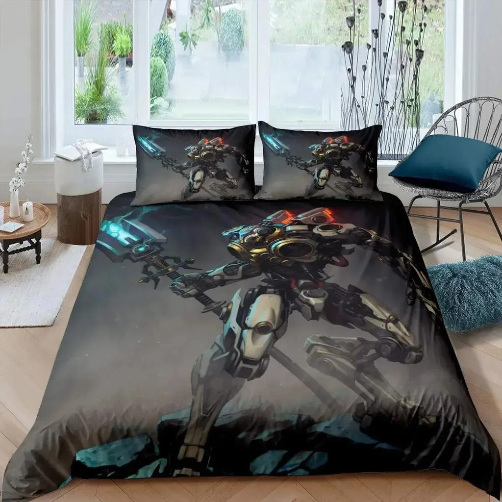 Soldier Japanese-Style Warrior Comfortable Duvet Quilt Cover Pillowcase Bedding Set Children Bedroom Decoration Home Textile