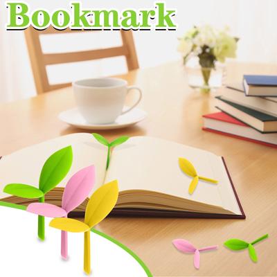 3PCS Sprout Little Bookmarks Silicone Grass Buds Bookmark Creative Student Gifts