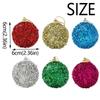 6Pcs/Set Creative Christmas Decoration Pendant Shiny Solid Color Xmas Tree Hanging Pendants Shatterproof 6cm