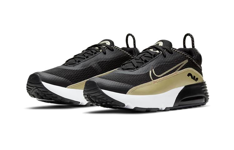 Nike Air Max 2090 Low-Top Kinder Lifestyle Schuhe Schwarz Gold Kinder im Alter von 3-7 Jahren CU2093-006