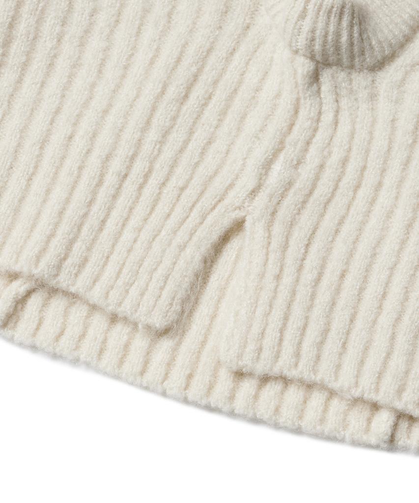 MUSINSA STANDARD WOMAN Women'S Soft Boucle Knit Balaclava [Cream]