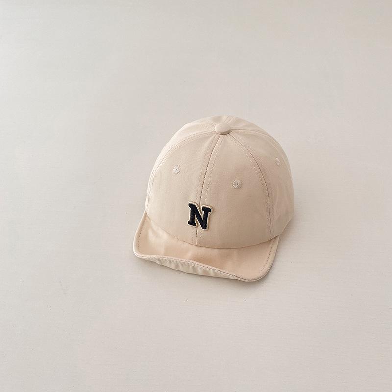 Korean Baby Summer Hat Letter N Embroidery Adjustable Baseball Cap For Toddler Boys Girls Peaked Cap Soft Kids Sun Hat