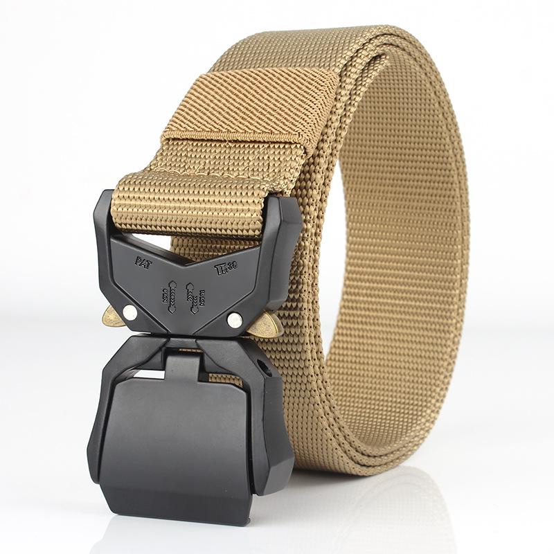 Men's Tactical Nylon Belt: Military & Security Canvas Belt for Outdoor and Work Use