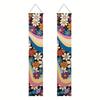 2pcs Set of Bohemian Floral Porch Banners, Spring/Summer Hanging Flags, Outdoor Decoration for Front Door