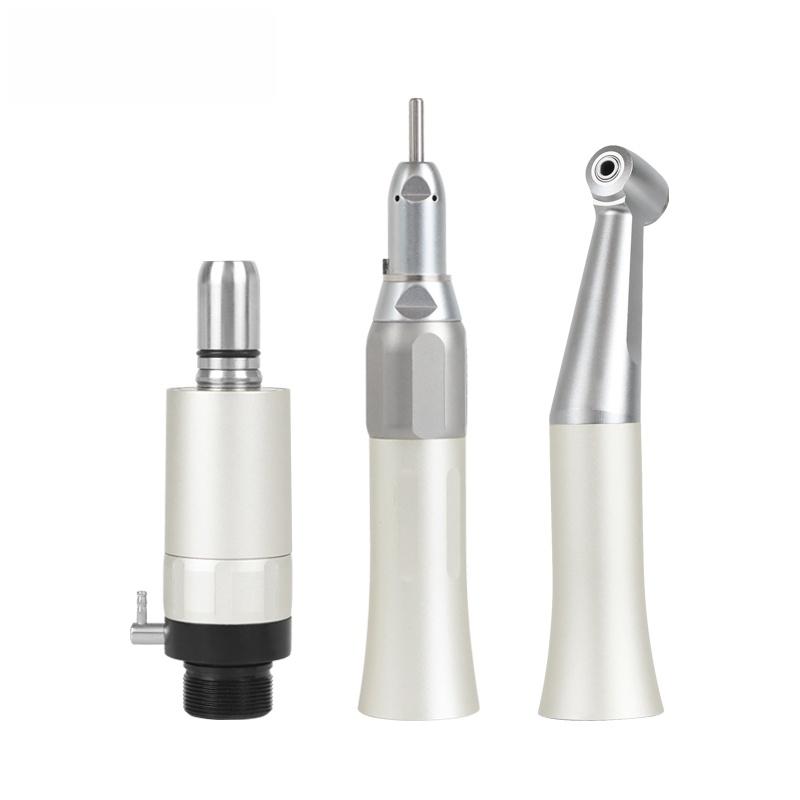 Dental Low Speed Handpiece External Push Button Single Water Spray Contra Angle 2/4 Holes Air Motor Dental Equipment Supplies