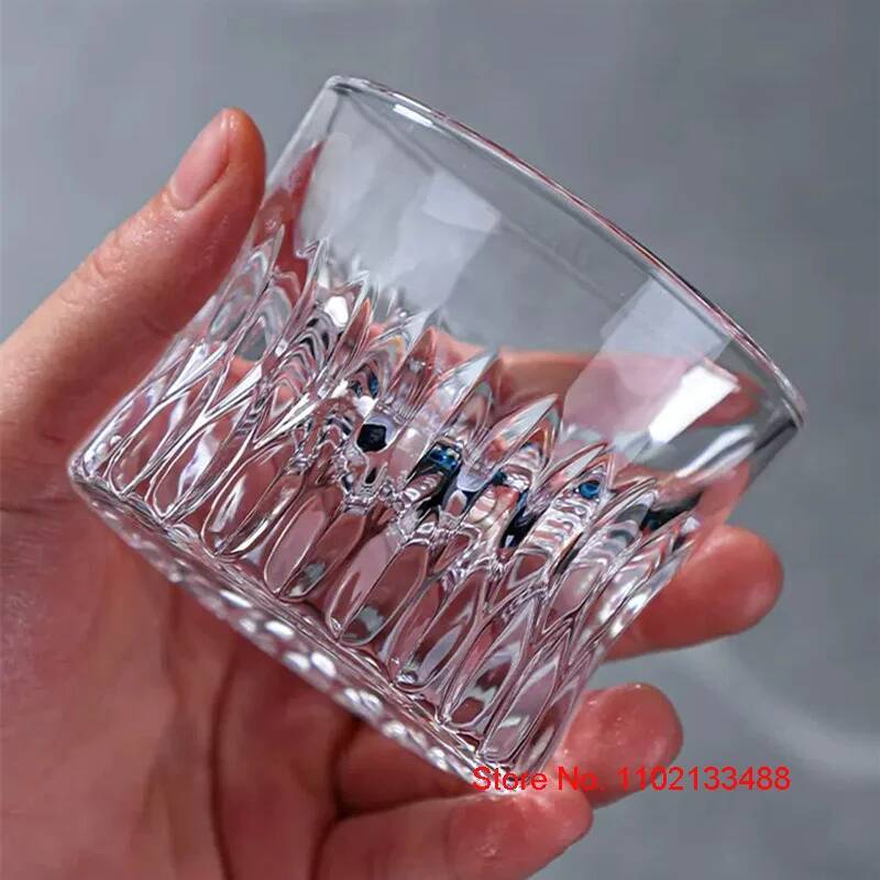 Pink Whiskey Lowball Glasses 100ml 2025 Latest Design Slender Waist Glassware Wineglass Ice Ball Rock Cognac Cup Spirits Tumbler