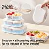 Talos Crisper Box, with Divided Compartments, Leakproof Seal Food Storage Container, for Baby Meals Fruits And Picnic Snacks