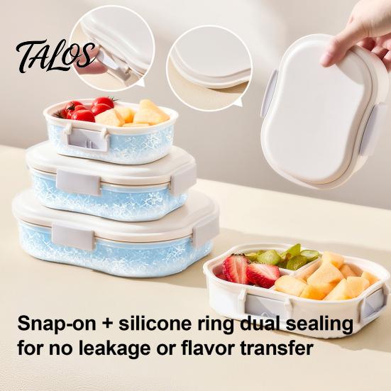 Talos Crisper Box, with Divided Compartments, Leakproof Seal Food Storage Container, for Baby Meals Fruits And Picnic Snacks