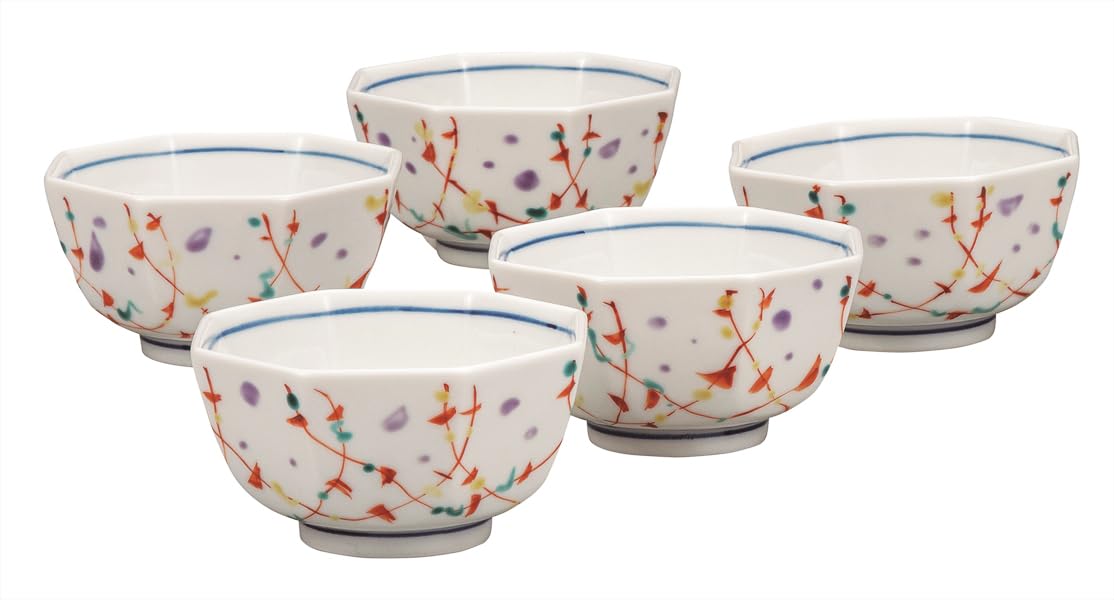 Kutani ware Iwataya 3.2-inch small bowl set, Harmony K9-225