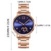 Ladies Temperament Luminous Steel Band Glass Alloy Quartz Watch