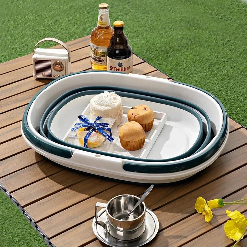 16L Car Wash Bucket Portable Folding Basin Household Clean Bucket Bathroom Storage Basket Camping Gardening Fishing Supplies