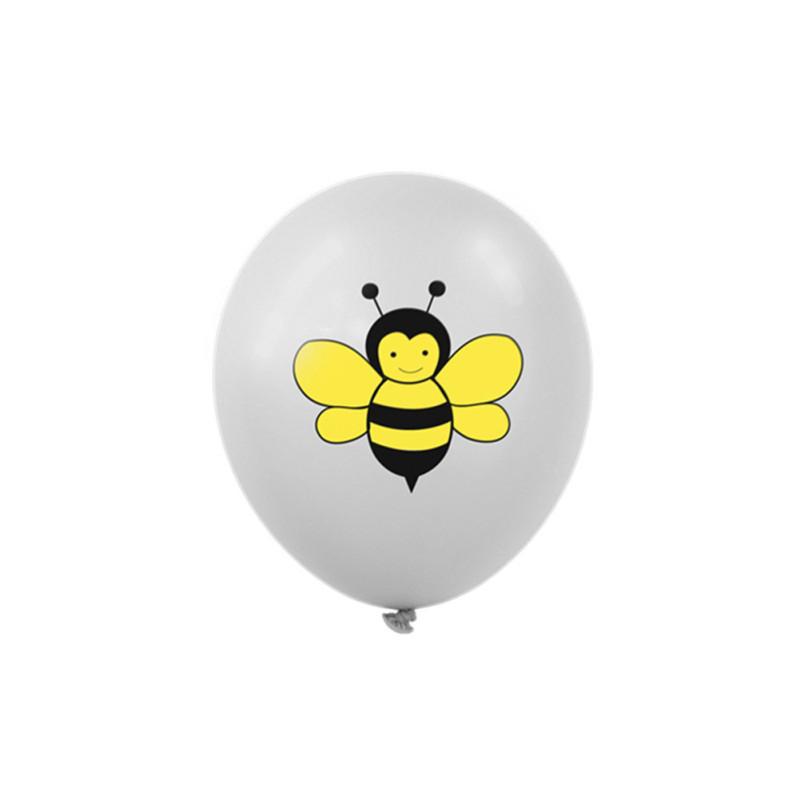 10 Pcs 12-inch Latex  Balloon Cartoon Animal Bee Pattern Baby Birthday Weddings Bee Festival Events