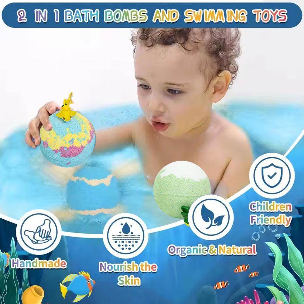 Kids Bath Ball Set Funny Kids Bath Salt Ball Surprise Bubble Bath Creative Home Bath Accessories Gifts For Dry Skin Moisturize