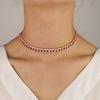 Promotion Rose Gold Plated Charm Women Jewelry Iced Out Cz Bling Cuban Link Chain Necklace
