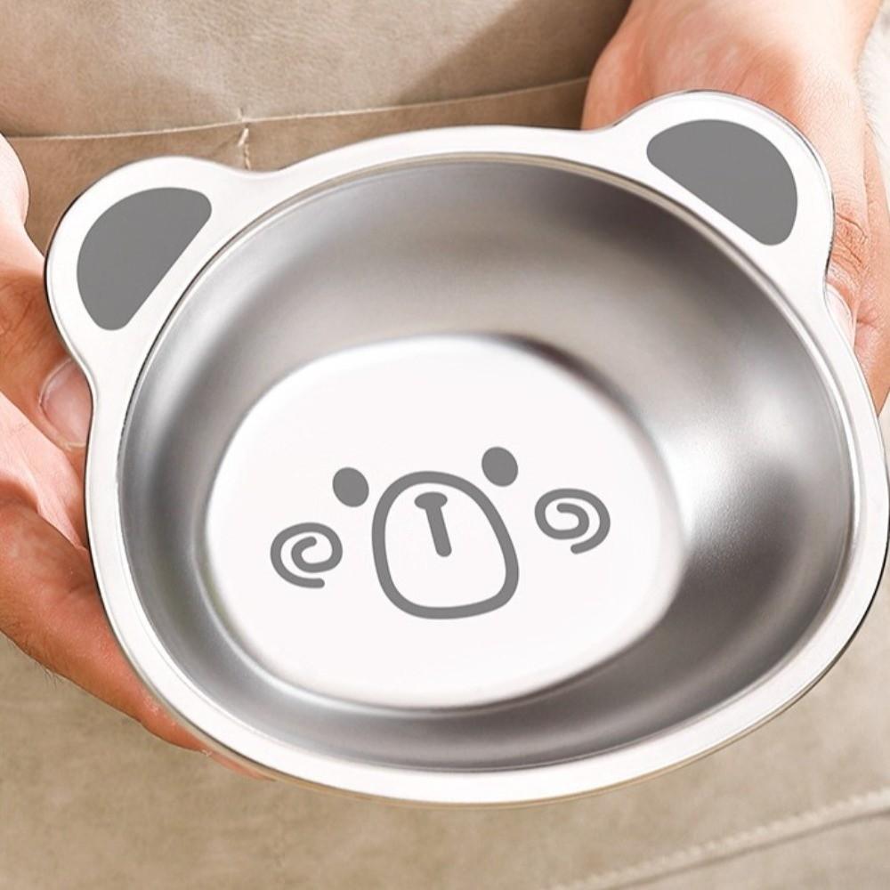 Cute Bear Design Kid Meal Bowl Anti Scalding Salad Bowl Portable Kid Dinner Bowl  Tableware