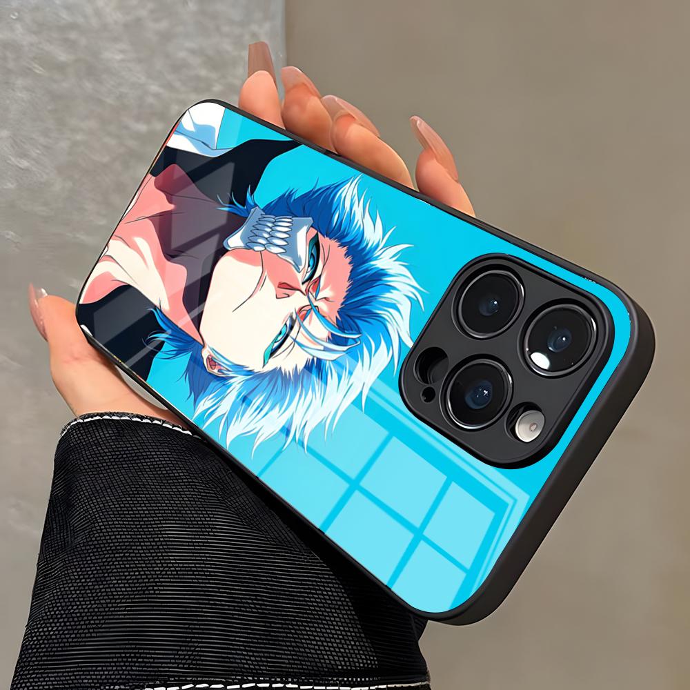 Bleach Grimmjow Anime Phone Case For IPhone 17 Pro Max 16 15 14 Pro Max 13 11 X Xs Xr 8 7Plus Glass Cover