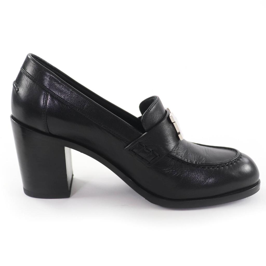 Great HERMES pumps Dauphine 70 moccasins Constance leather loafers black 36 Used