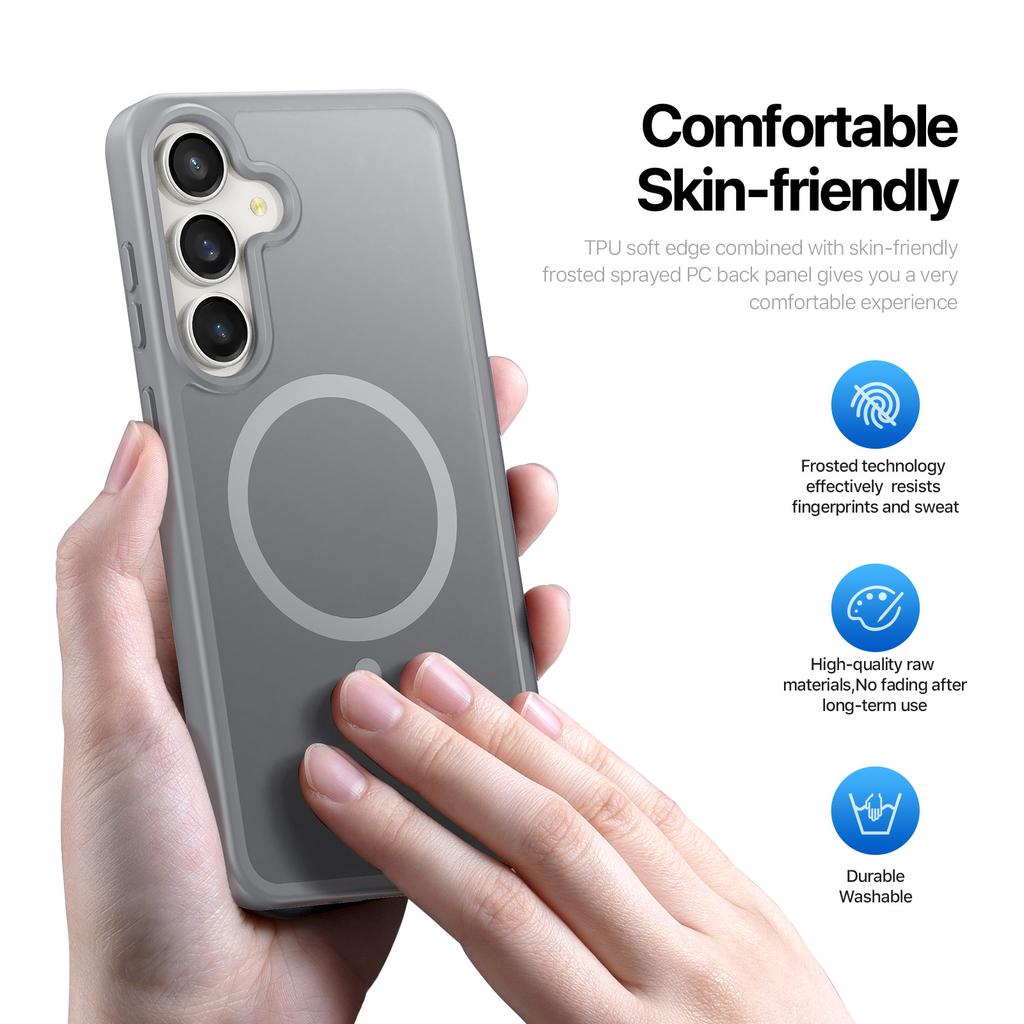 For Samsung Galaxy S25 FE Case DUX DUCIS Yind Series PC+TPU Phone Cover Magnetic Case