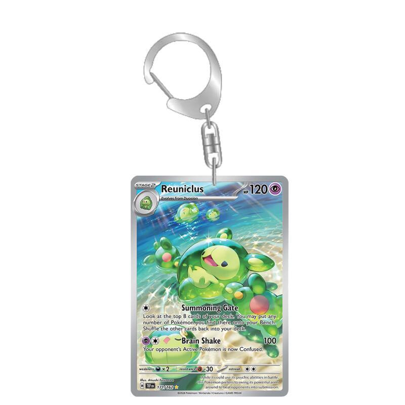 Anime Acrylic Keychain for Diancie Gardevoir Leafeon Milotic Eevee Evolutions Team Rocket Card Key Ring Self-Made Bag Pendant