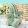 Adorable Cartoon Dinosaur Plush Keychain Soft Green Dino Stuffed Toy For Bags