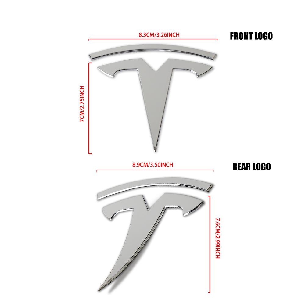 AME1 Car Front Grill Badge Auto Hood Trunk Emblem Sticker Auto Accessories For Tesla Model 3 Y S X 2017-2023 Roadster SpaceX Coil Mod