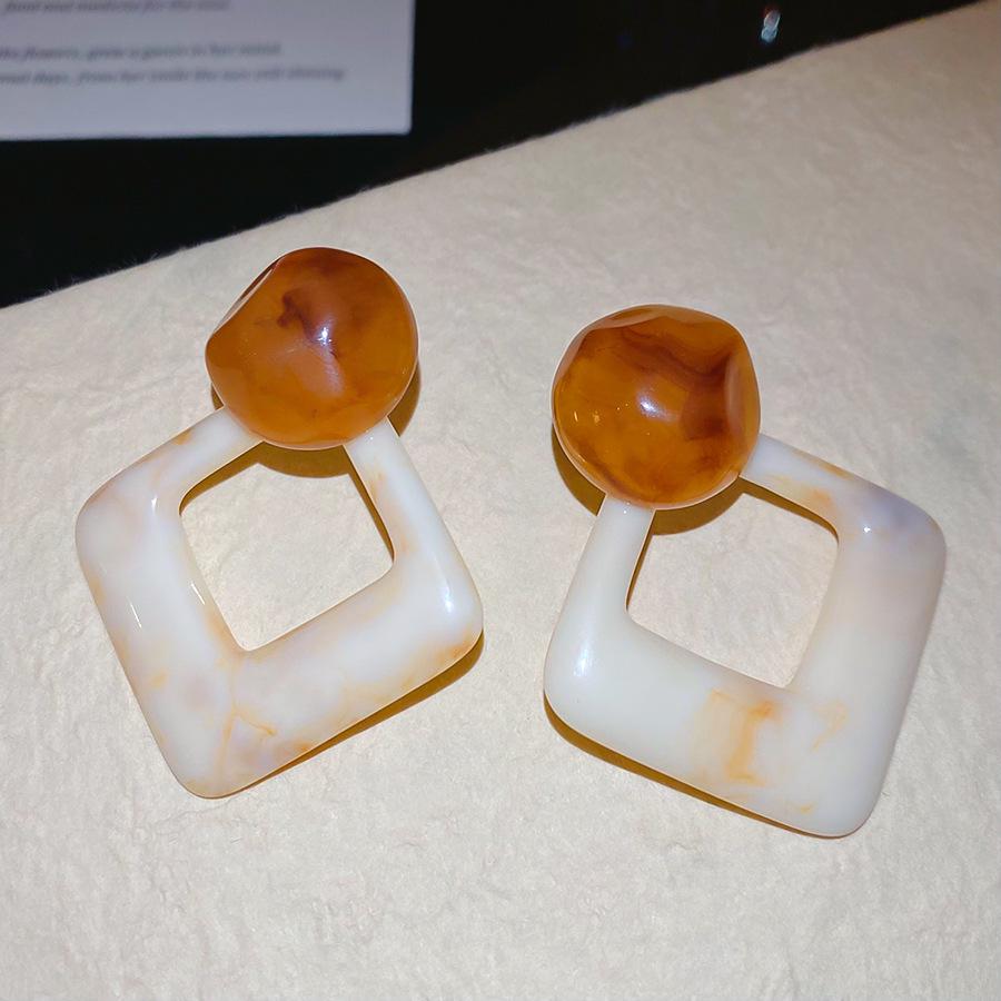 

Серьги-пусеты Серебряная игла с геометрическим тигровым глазом - Роскошная винтажная модная бижутерия для женщин