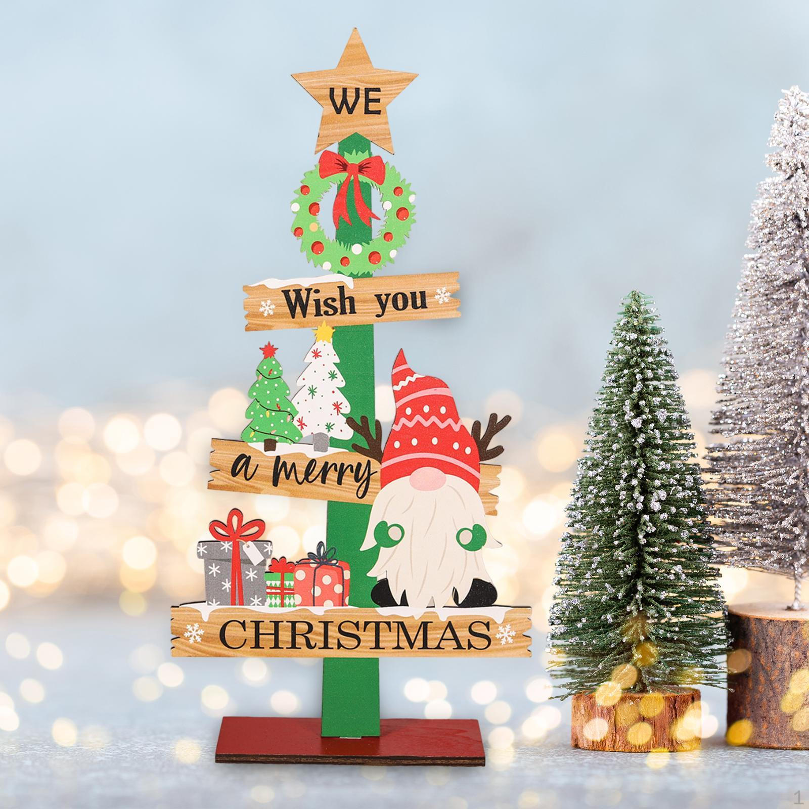 

Christmas Tabletop Decoration ,Wooden Xmas Tree Decor ,Indoor Home Office Centerpieces Room Desktop Faceless Old Man