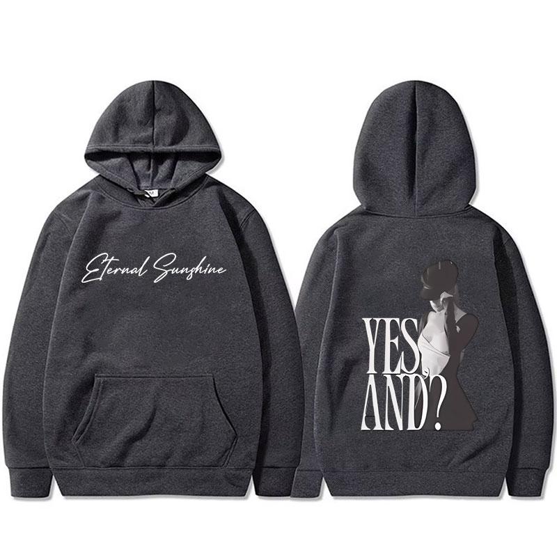 Ariana Grande Yes and Double Sided Graphic Hoodie Unisex Casual Fashion Oversized Sweatshirt Men Women's Hip Hop Rock Hoodies