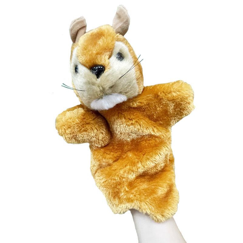 Plush Zodiac Animal Hand Puppet Dog - Parent-Child Toy Glove Set