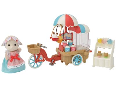 Sylvanian Families Vergnügungsparkladen Popcorn ST Mark Zertifiziertes Spielzeug Puppenhaus für Kinder ab 3 Jahren und Sylvanian Epoch "Ponpon! Zyklus" Mi-90 Up, Familien,
