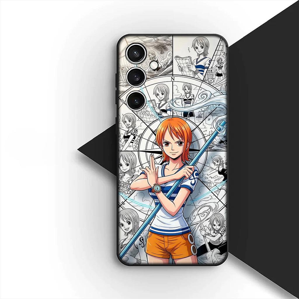 Cover for Samsung Galaxy S24 S25 S23 FE Ultra Plus S7 Edge S25+ S23+ A56 5G Casing Phone Case Wallpaper Nami One Piece Luffy