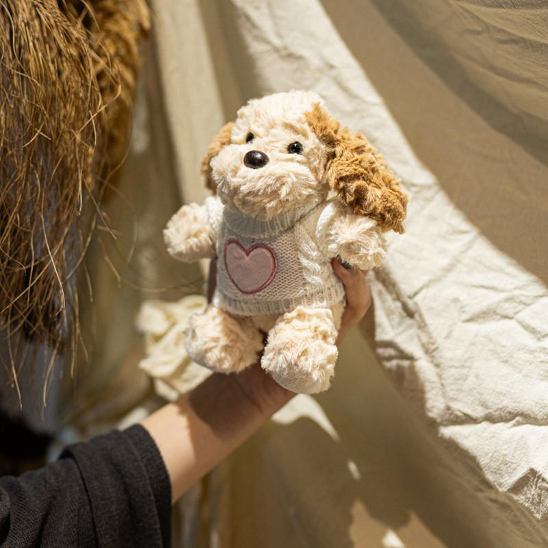 Peluche Cane Carino con Tessuto a Pelo Corto per Decorazione Stanza Bambini