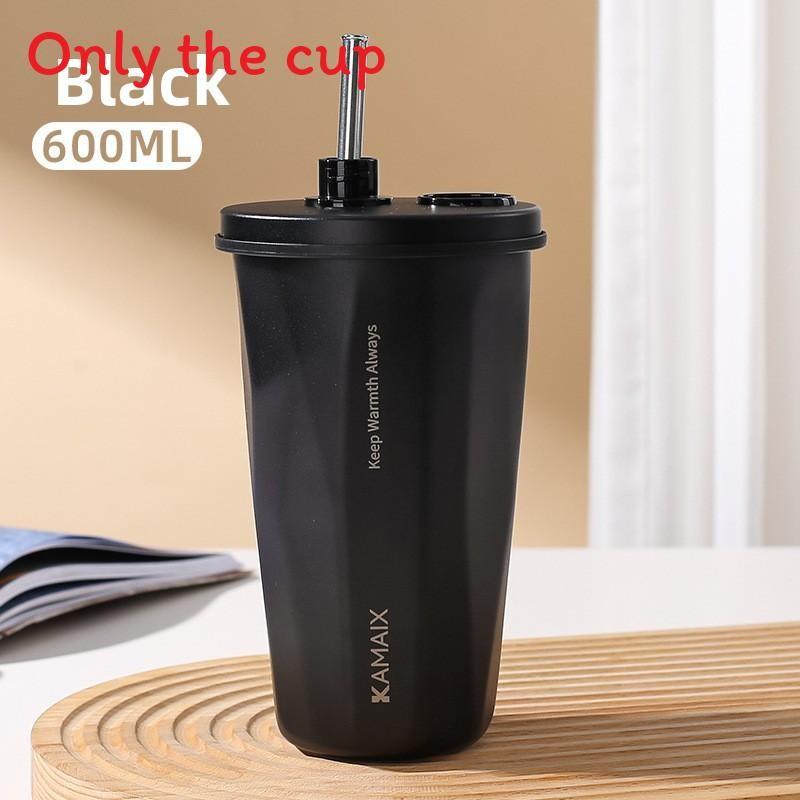 Letter Fashion Printed Stainless Steel Insulated Cup With Straw Office For