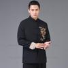 Chinese Style Hanfu Tang Clothes Men Balck Jackets Cotton Embroider Dragon Kong Fu Costume Traditional China Clothing Plus Size