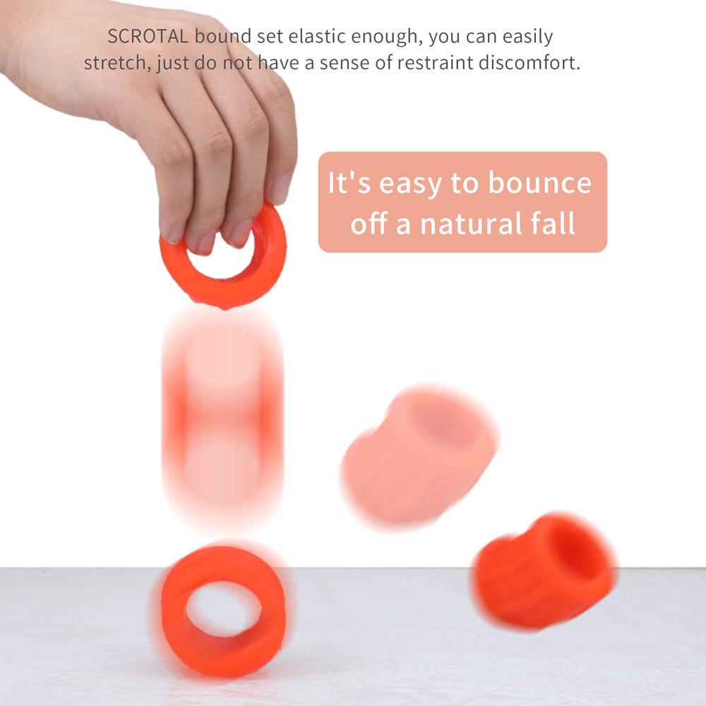 Soft Scrotum Ball Stretcher Male Dick Ring Delay Ejaculation Penis Sleeve BDSM Cockring