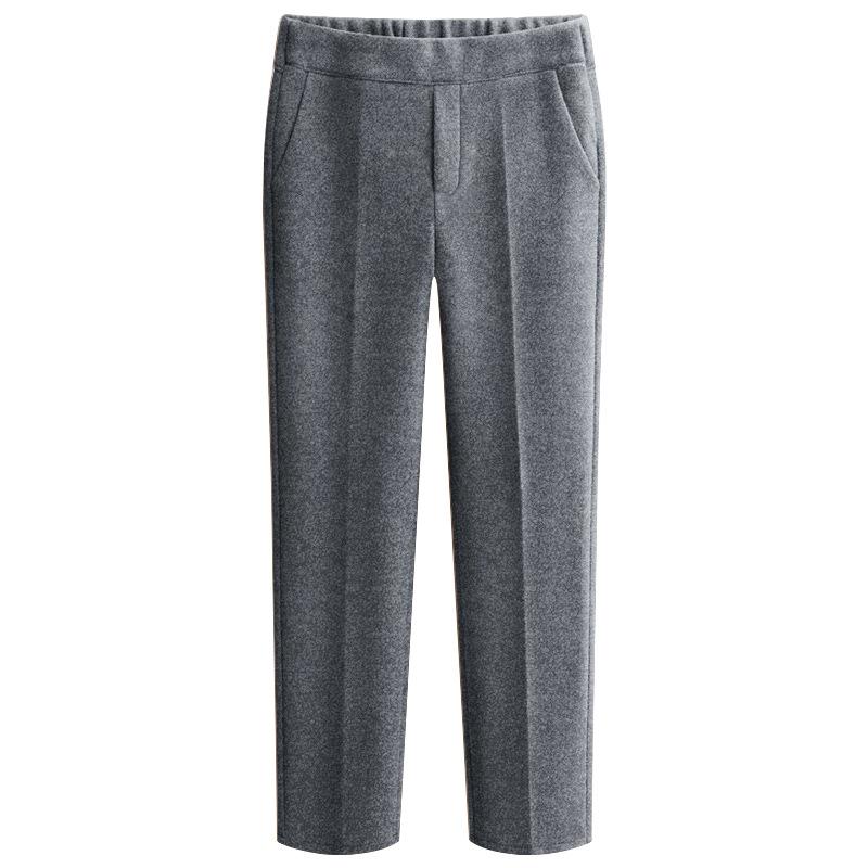 

Осень и Зима Корейская Версия Свободные и Тонкие Брюки Большого Размера С Завышенной Талией Брюки Харлан 6XL серый