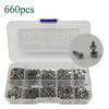 304 Stainless Steel M2 Hex Socket Cylindrical Head Screws, 660pcs Box.