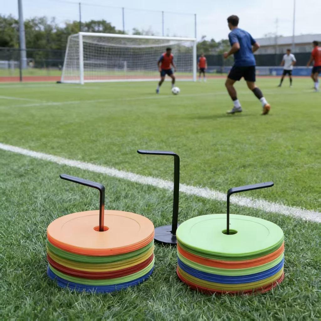 Flat Round Marker Disc: Football Training Obstacle Pad