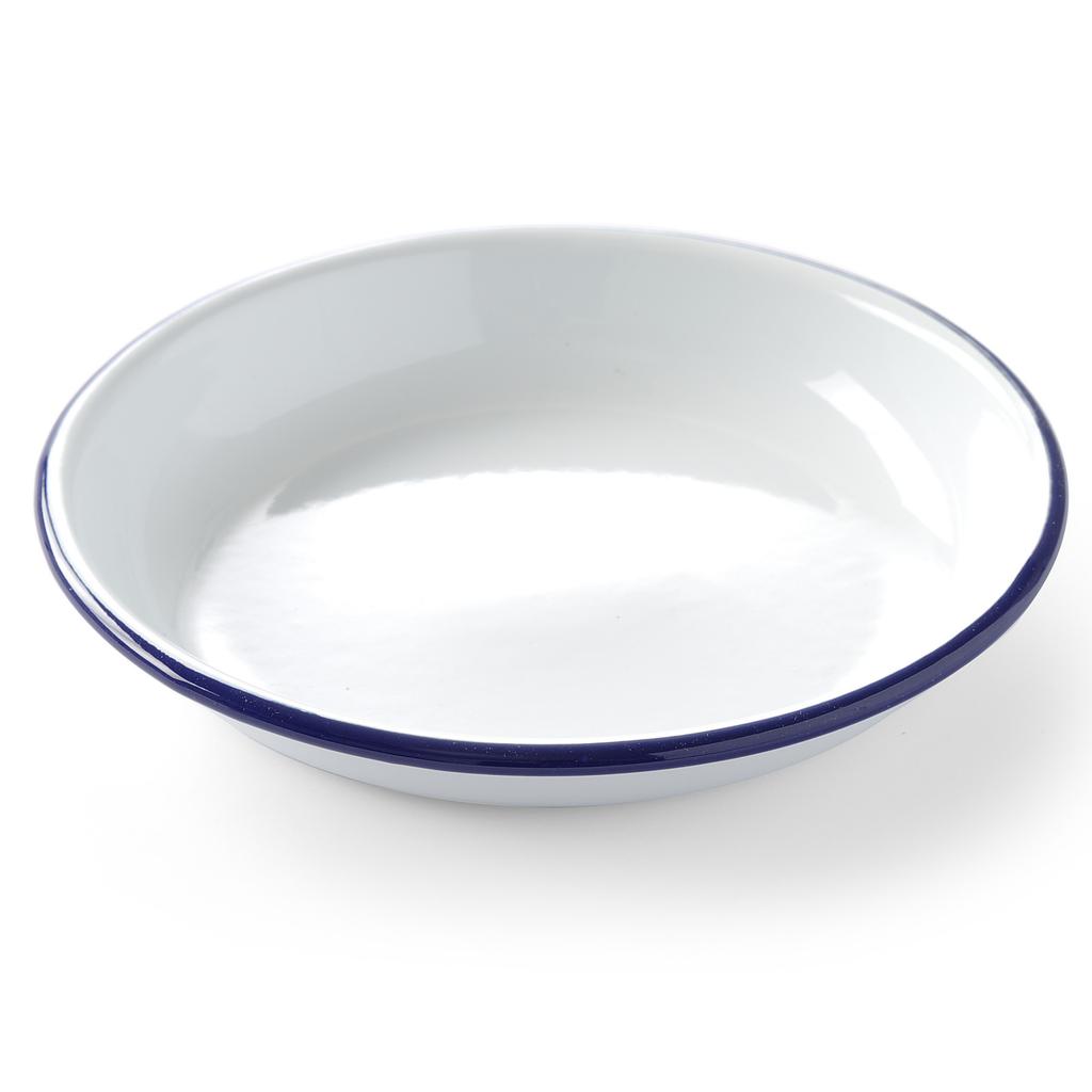 Deep plate, enameled white, diameter 220mm, Hendi 621264