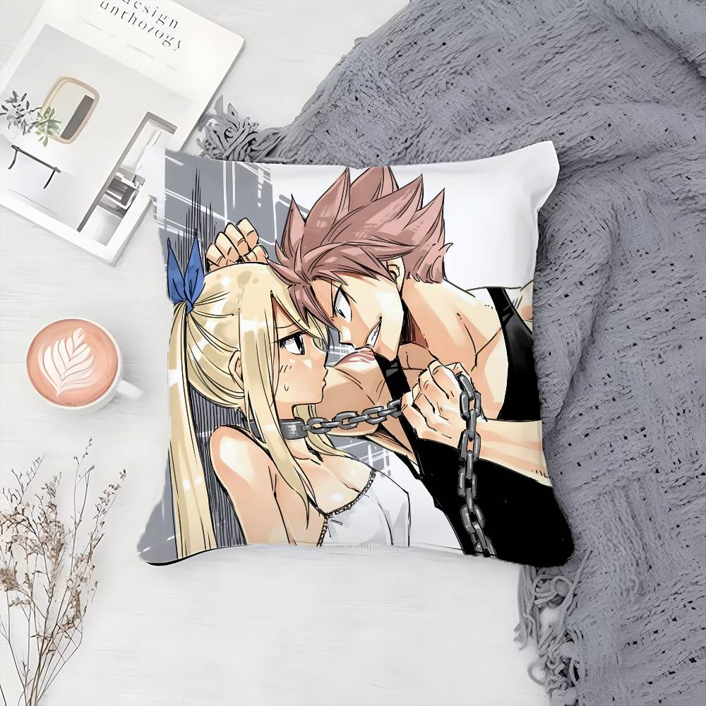 Cartoon F-Fairy Tail-MT Animal Pillow Case Printing Pillowcase Living Room Sofa Cushion Cover Bedroom Room Decor