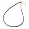 [VOTRE COUTURE] Pearl Necklace, Baby Pearl, Grand Premium, 3mm, White, Silver, Gray, 10-Year Brand Warranty (Gray X Gold, 38 Cm, Necklace Only)