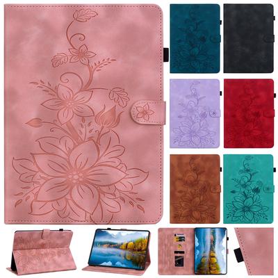 For Xiaomi Pad 5 Pro 12.4 (Versions: Mi Pad 5 Pro 12.4 (Wi-Fi Only)). PU Leather Exquisite Floral Embossed Design Tablet Case