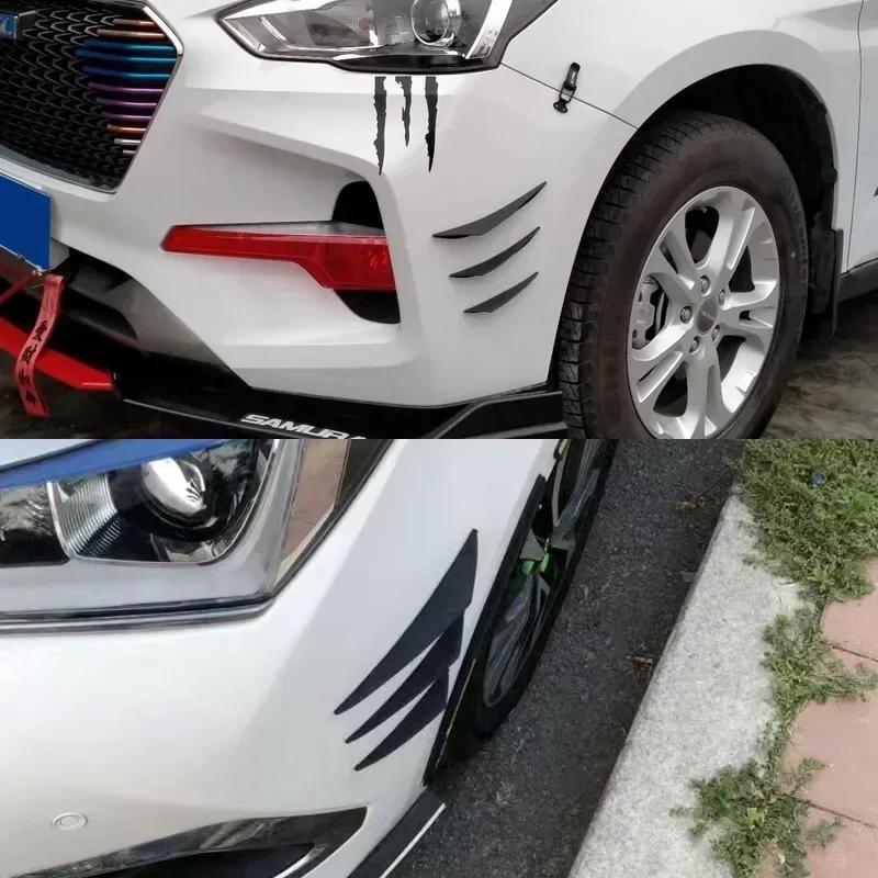 New 6pcs Car Front Bumper Lip Decoration Diffuser Splitter Fins for Peugeot Bipper Boxer Expert Partner RCZ Rifter TRAVELLER New