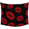 LooPoP Tapestry Wall Hanging Red Lip Tapestries Aesthetic Sexy Black Tapestry for Bedroom Living Room College Dorm Boys Girls Room Art Wall Decor