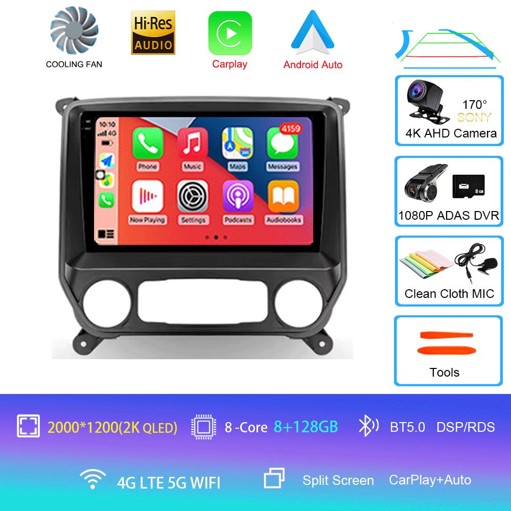 For Chevrolet Silverado 3 GMTK2 2014 2015 2016 2017 2018 Car Radio Android 14 Carplay Auto Multimedia Autoradio Stereo Head Unit