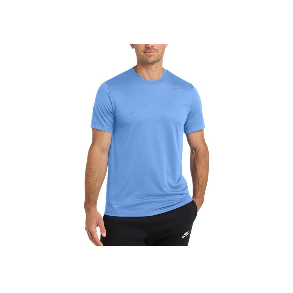 Nike Solid Color Crew Neck Logo Short Sleeve T-Shirt Men Tops Blue 727982-448