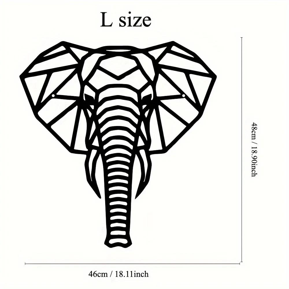 1 peça decoração de parede de elefante de metal arte em metal decoração de cena adequada para casa sala de estar quarto cozinha interior