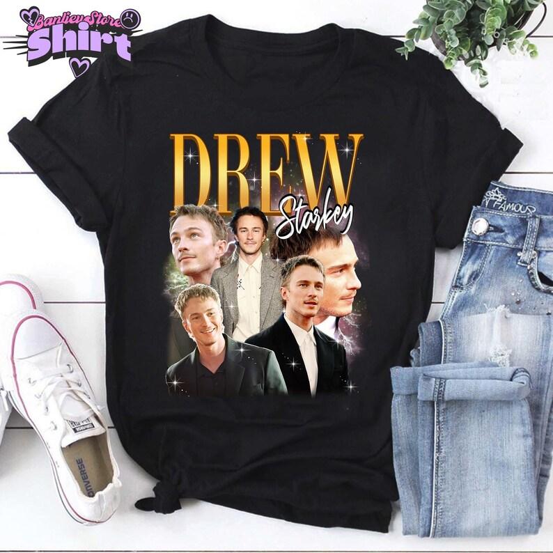 Drew Starkey Maglietta Retrò Vintage Drew Starkey T-shirt Regalo per Fan di Drew Starkey Maglietta Bootleg Regalo per Lei